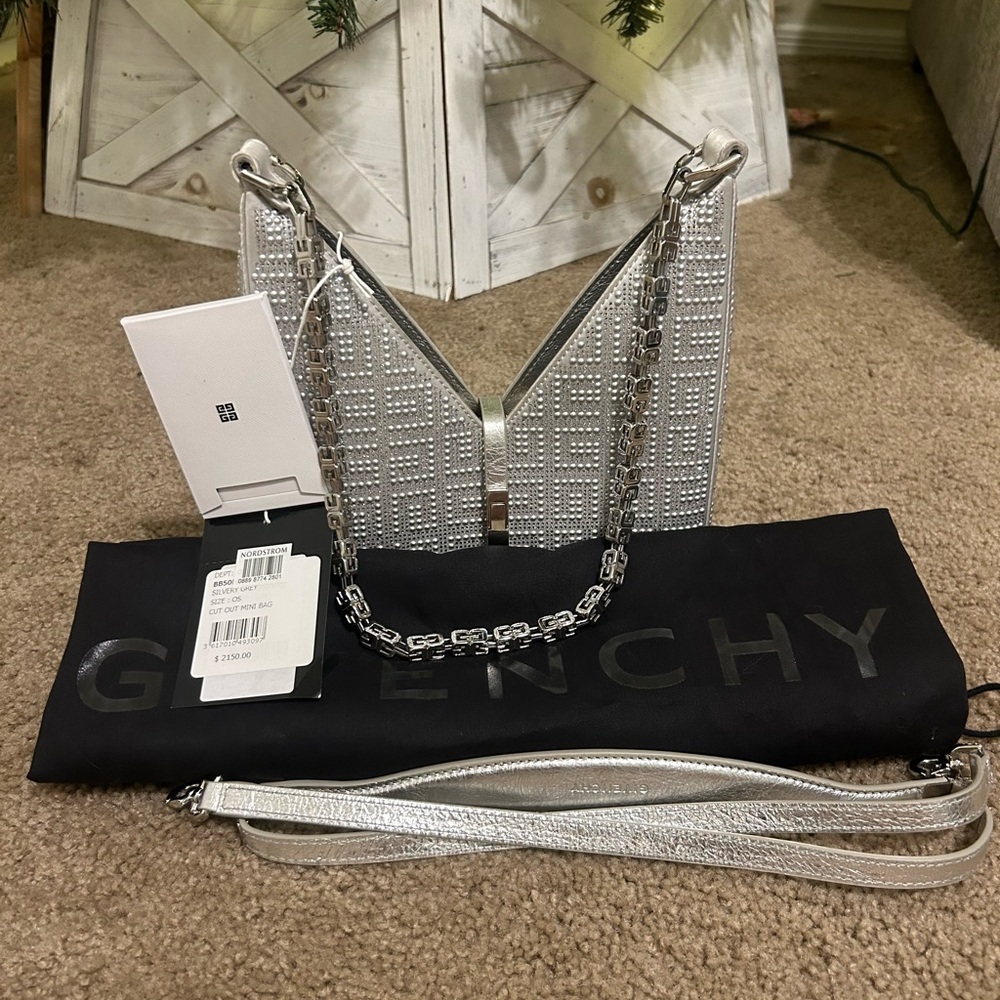 Givenchy Metallic Silver Shoulder Bag